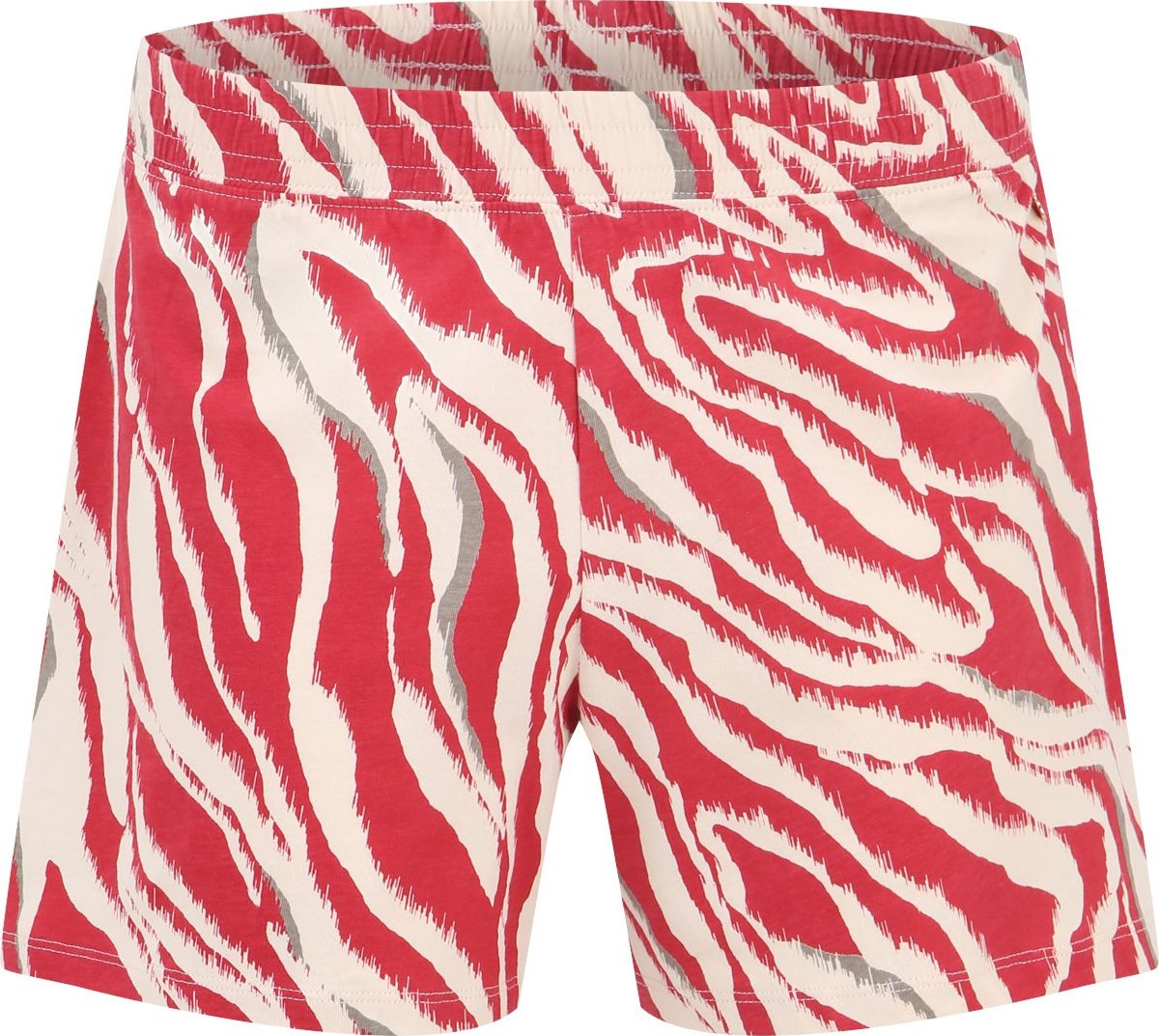 s.Oliver Pyžamové kalhoty krémová / světle šedá / oranžově červená