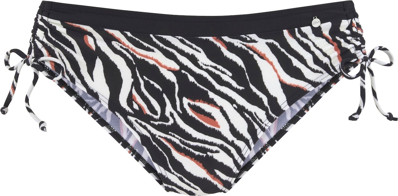 s.Oliver Spodní díl plavek krémová / rezavě hnědá / černá