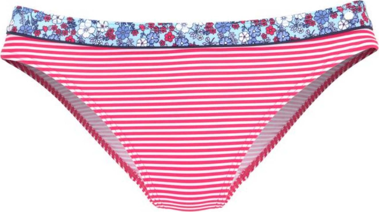 s.Oliver Spodní díl plavek modrá / svítivě růžová / bílá