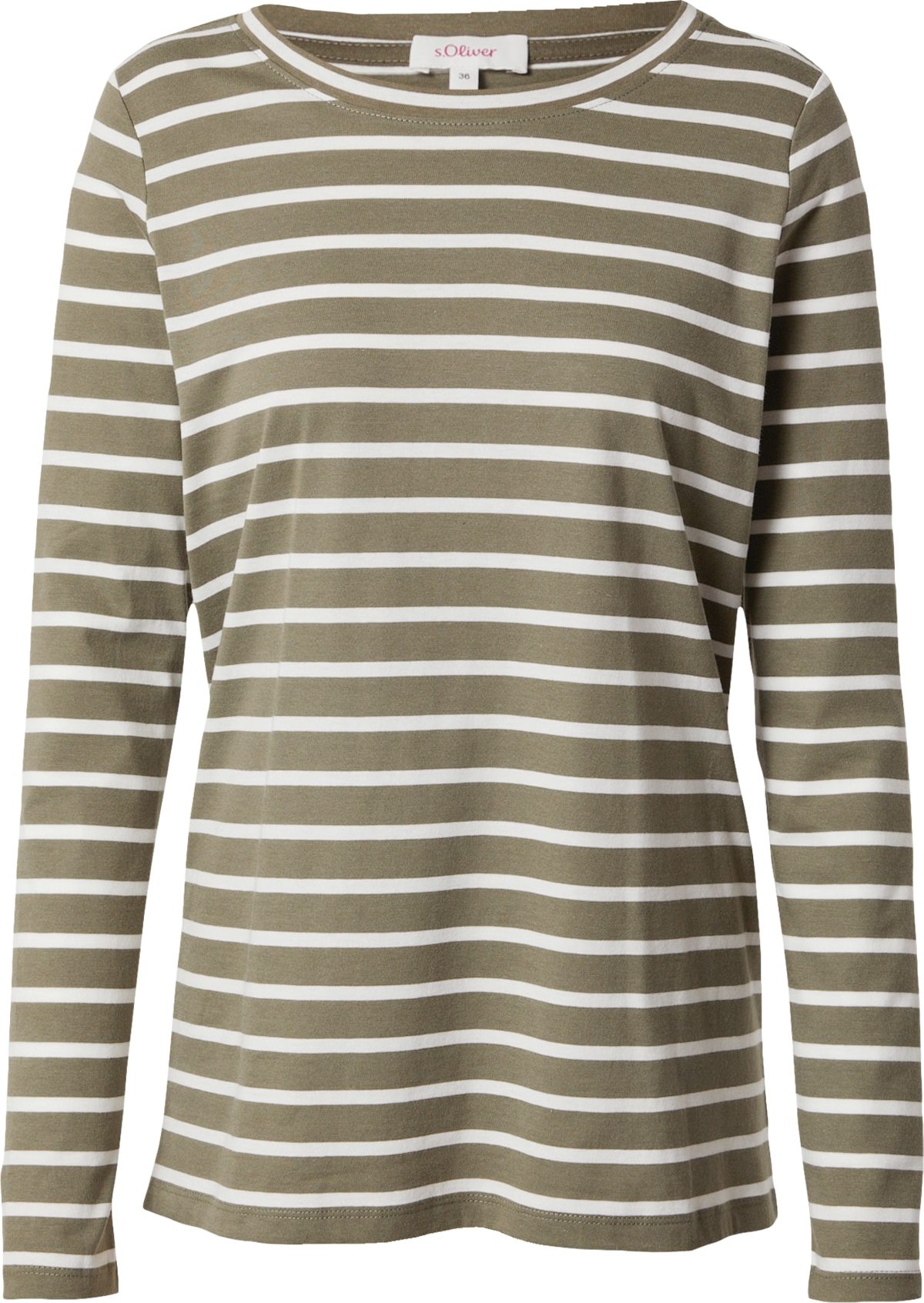 s.Oliver Tričko khaki / offwhite