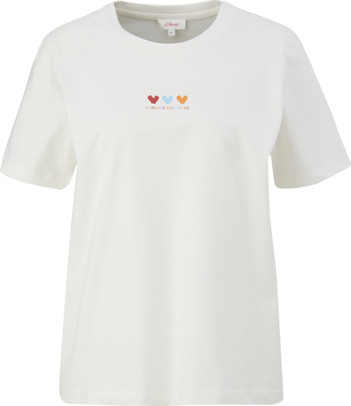 s.Oliver Tričko světle žlutá / pastelově oranžová / rezavě červená / přírodní bílá