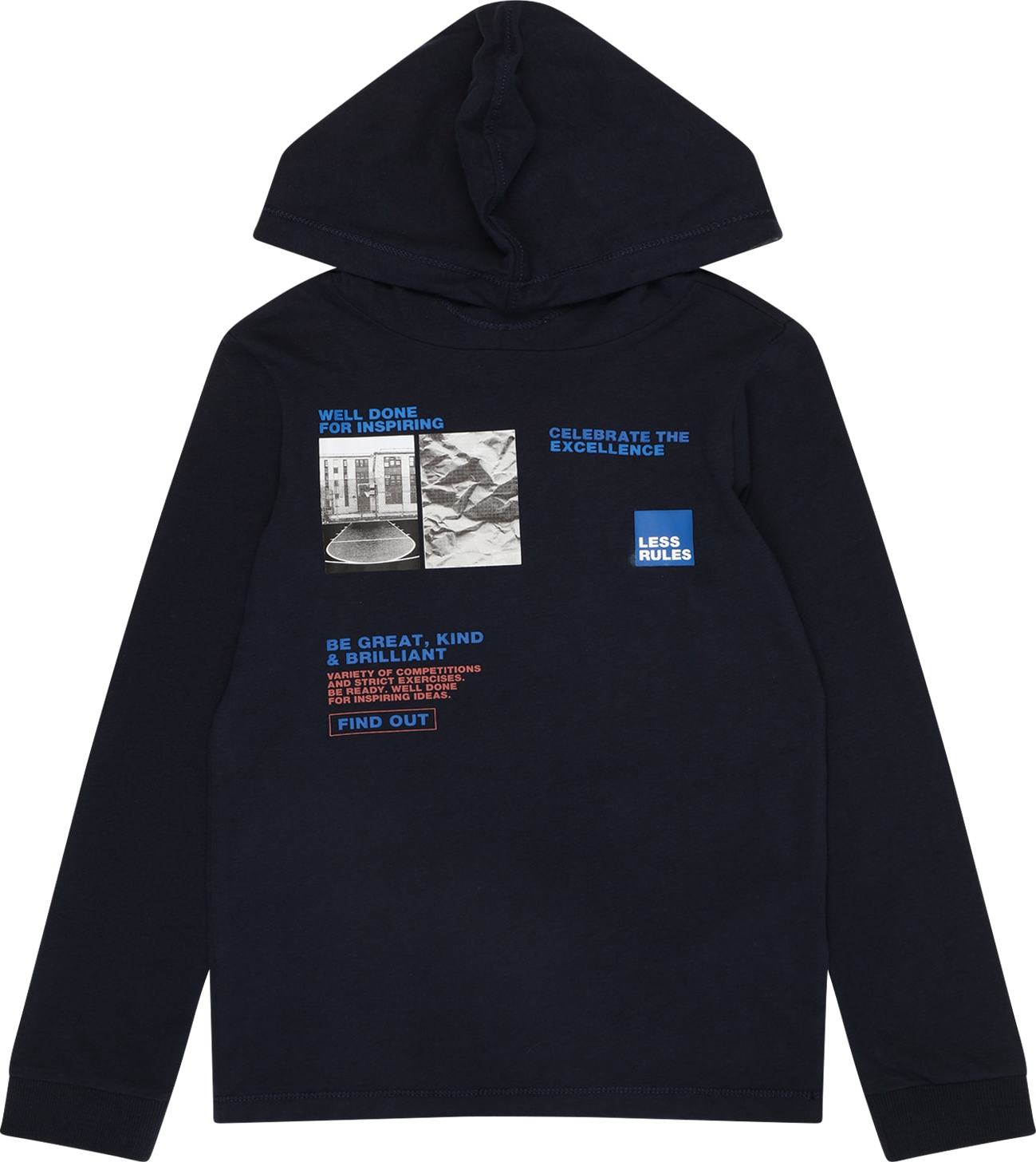 s.Oliver Tričko světlemodrá / tmavě modrá / pastelově červená / bílá