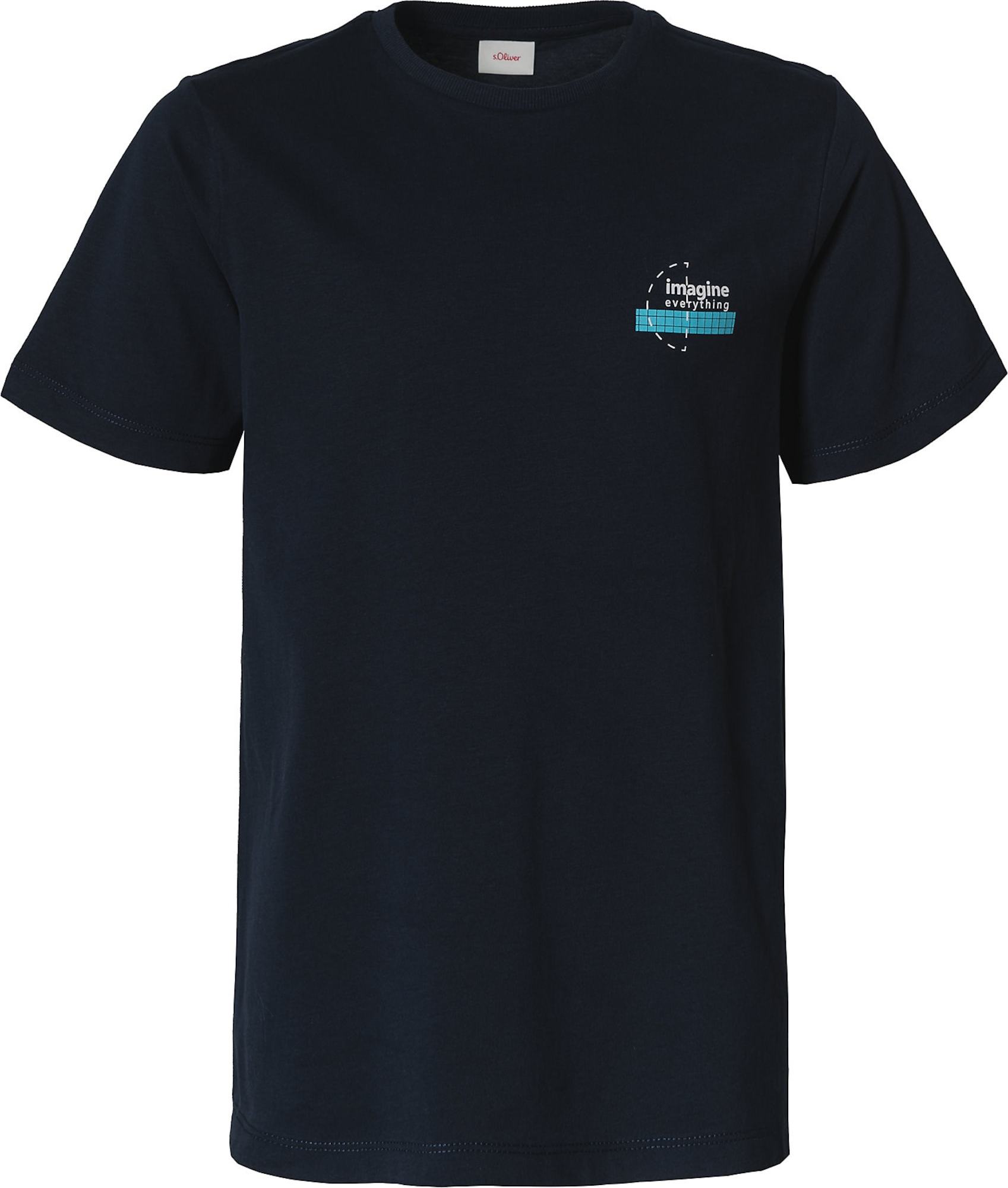 s.Oliver Tričko tyrkysová / noční modrá / bílá