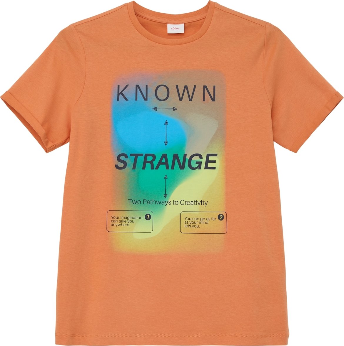 s.Oliver Tričko tyrkysová / žlutá / oranžová / černá