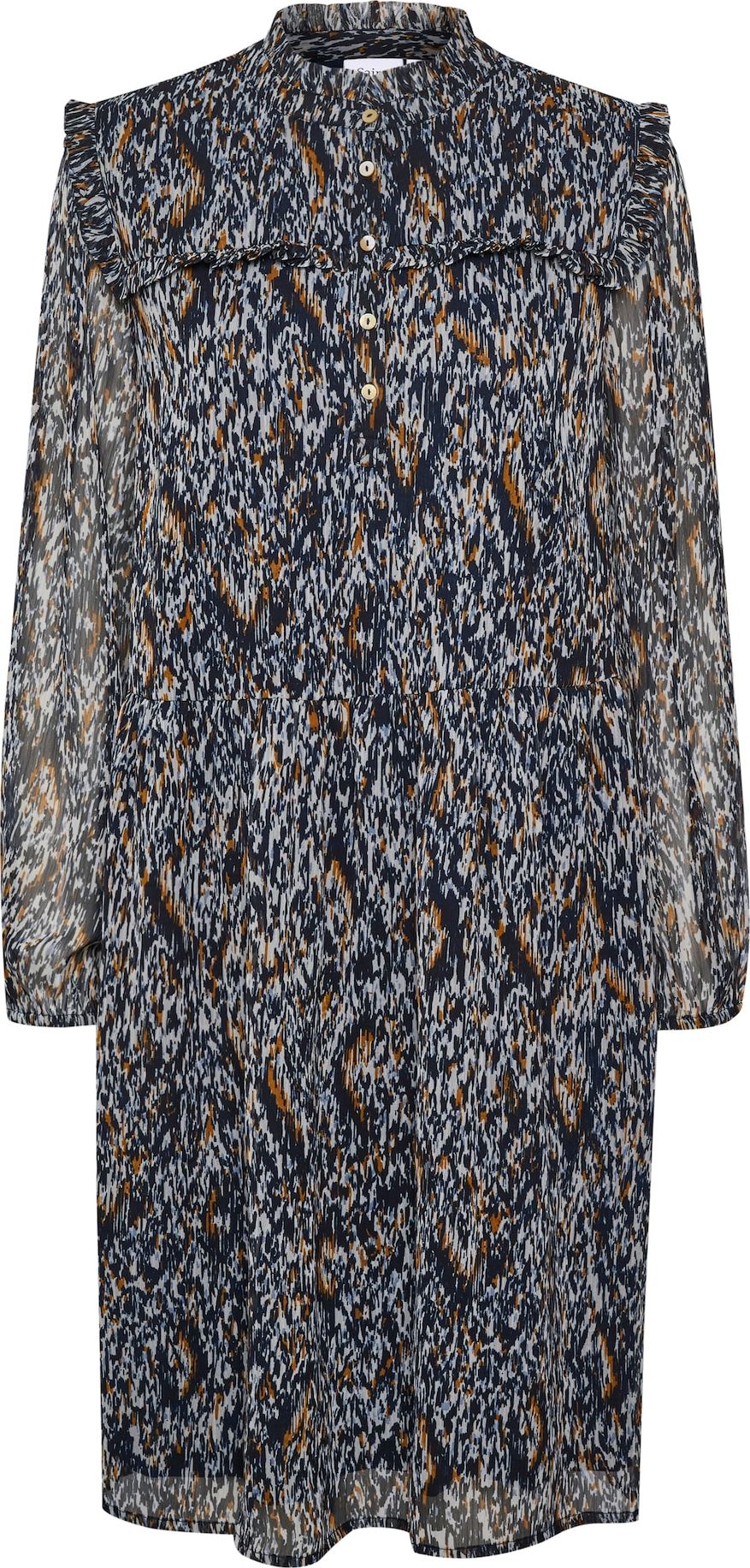 SAINT TROPEZ Košilové šaty 'Presley' marine modrá / hořčicová / bílá