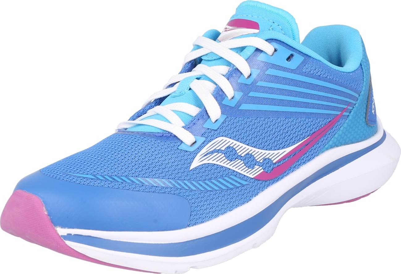 saucony Sportovní boty 'Kinvara 12' nebeská modř / pink / bílá