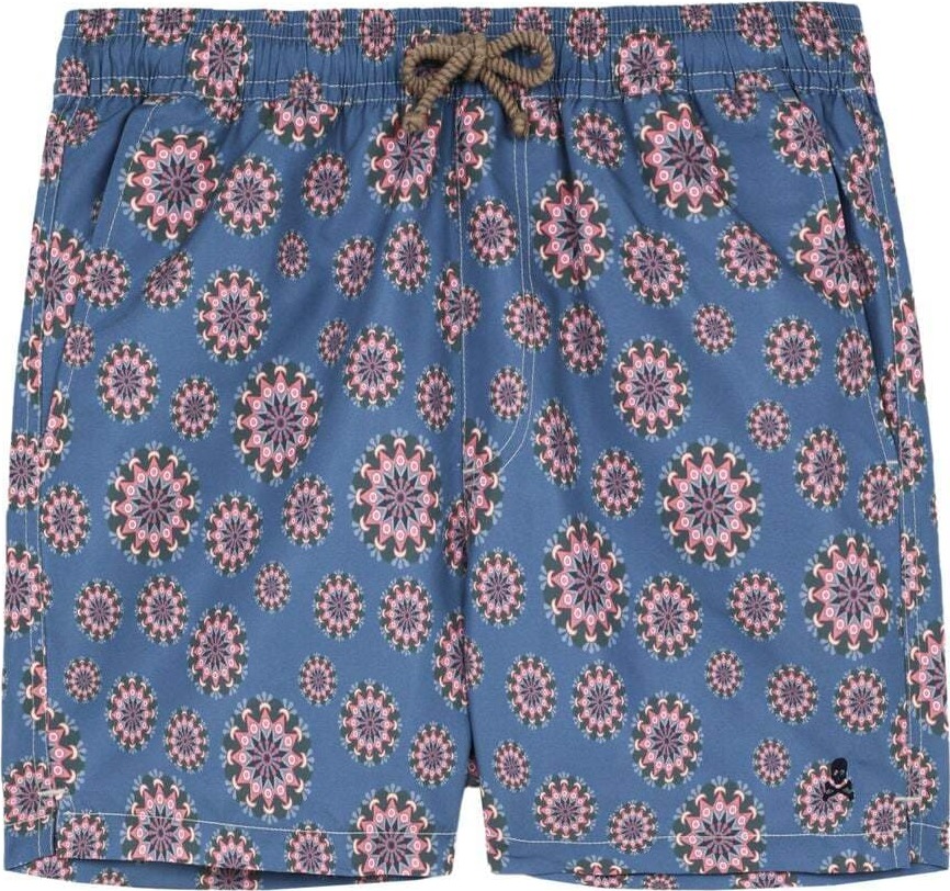 Scalpers Plavecké šortky marine modrá / mix barev