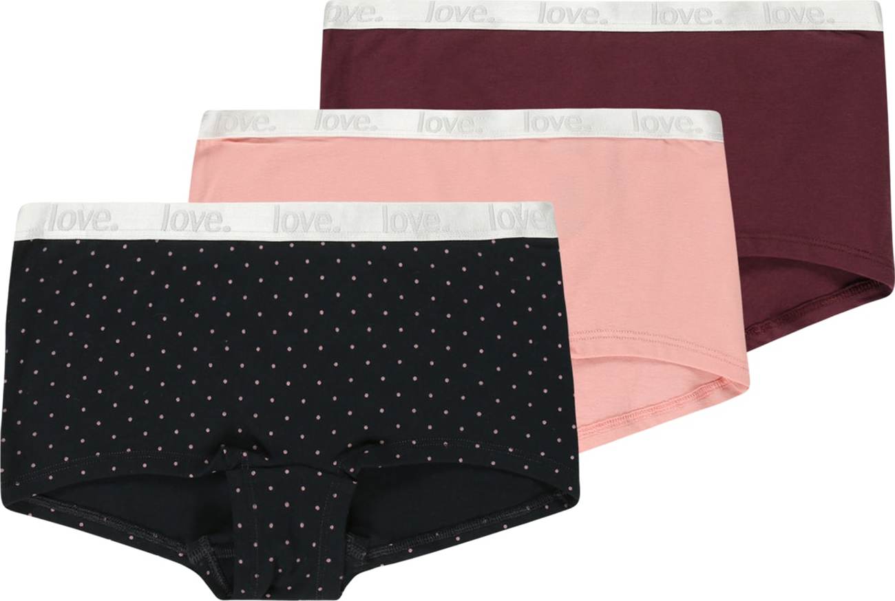 SCHIESSER Spodní prádlo světle růžová / bordó / černá / bílá