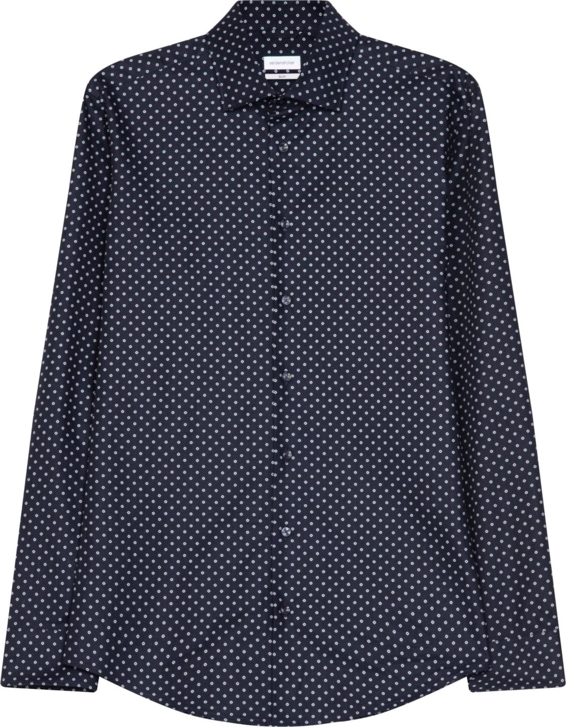 SEIDENSTICKER Společenská košile noční modrá / bílá