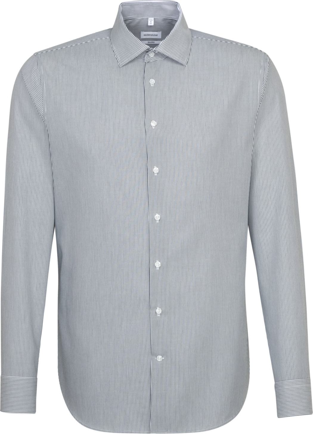 SEIDENSTICKER Společenská košile tmavě šedá / bílá