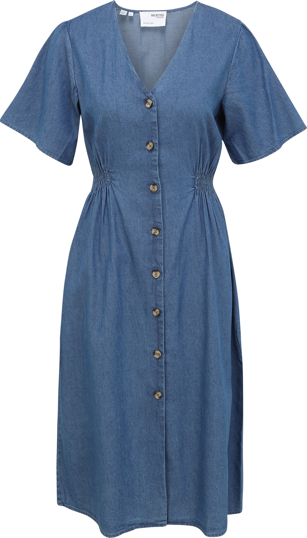 Selected Femme Petite Košilové šaty 'SLFCLARISA' nebeská modř