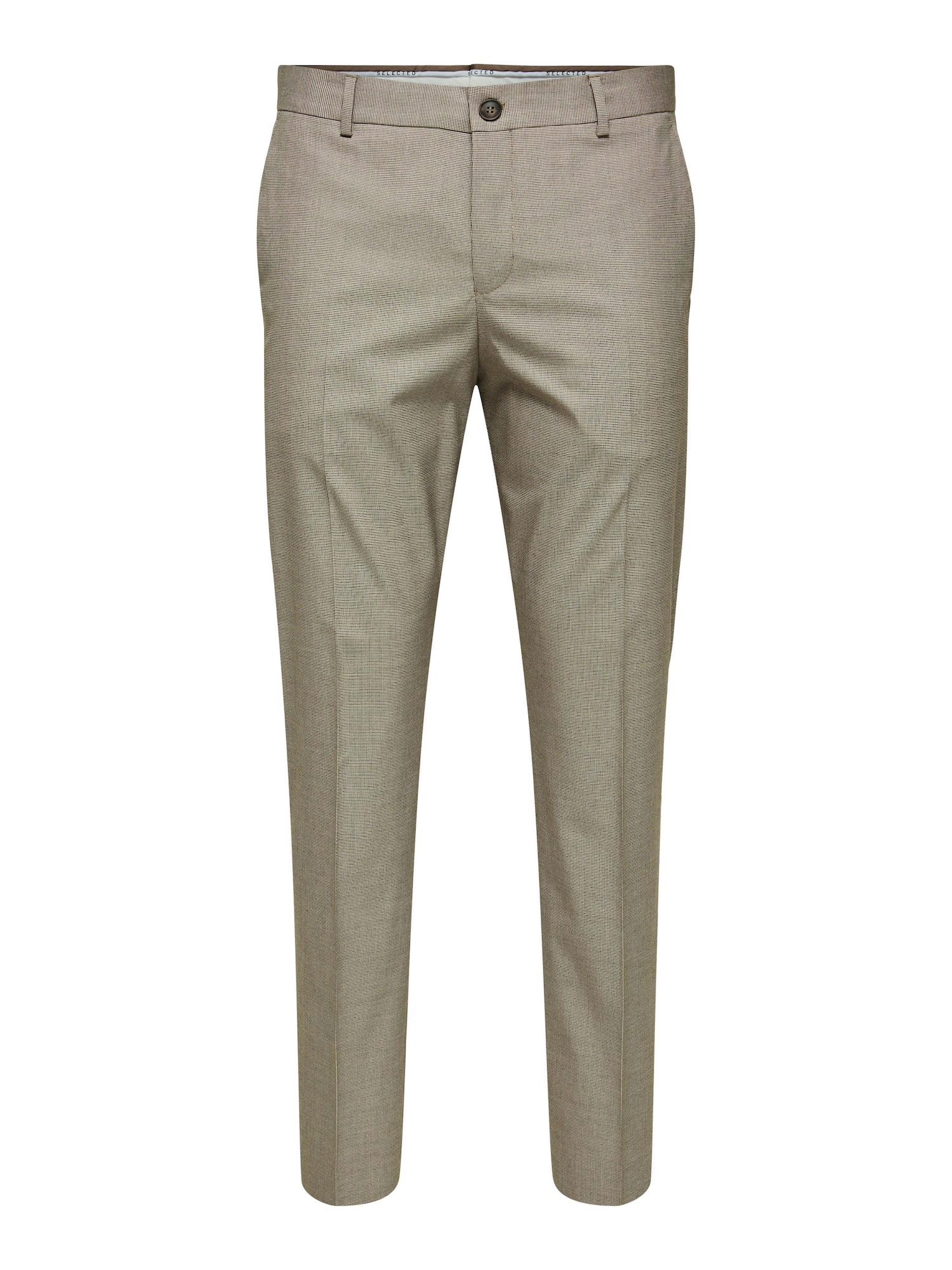 SELECTED HOMME Kalhoty s puky 'Liam' béžová / čokoládová