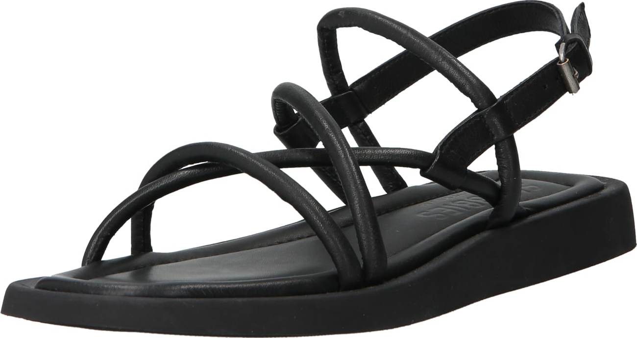 SHABBIES AMSTERDAM Páskové sandály černá
