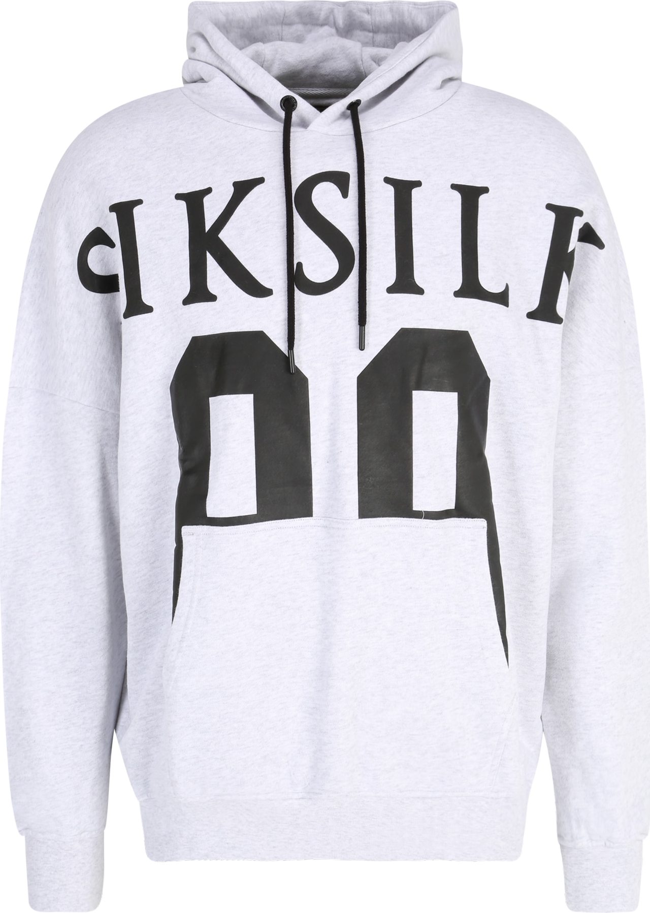 SikSilk Mikina šedý melír / černá
