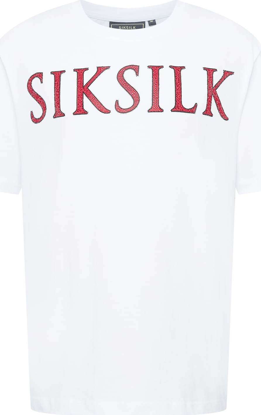 SikSilk Tričko červená / černá / bílá
