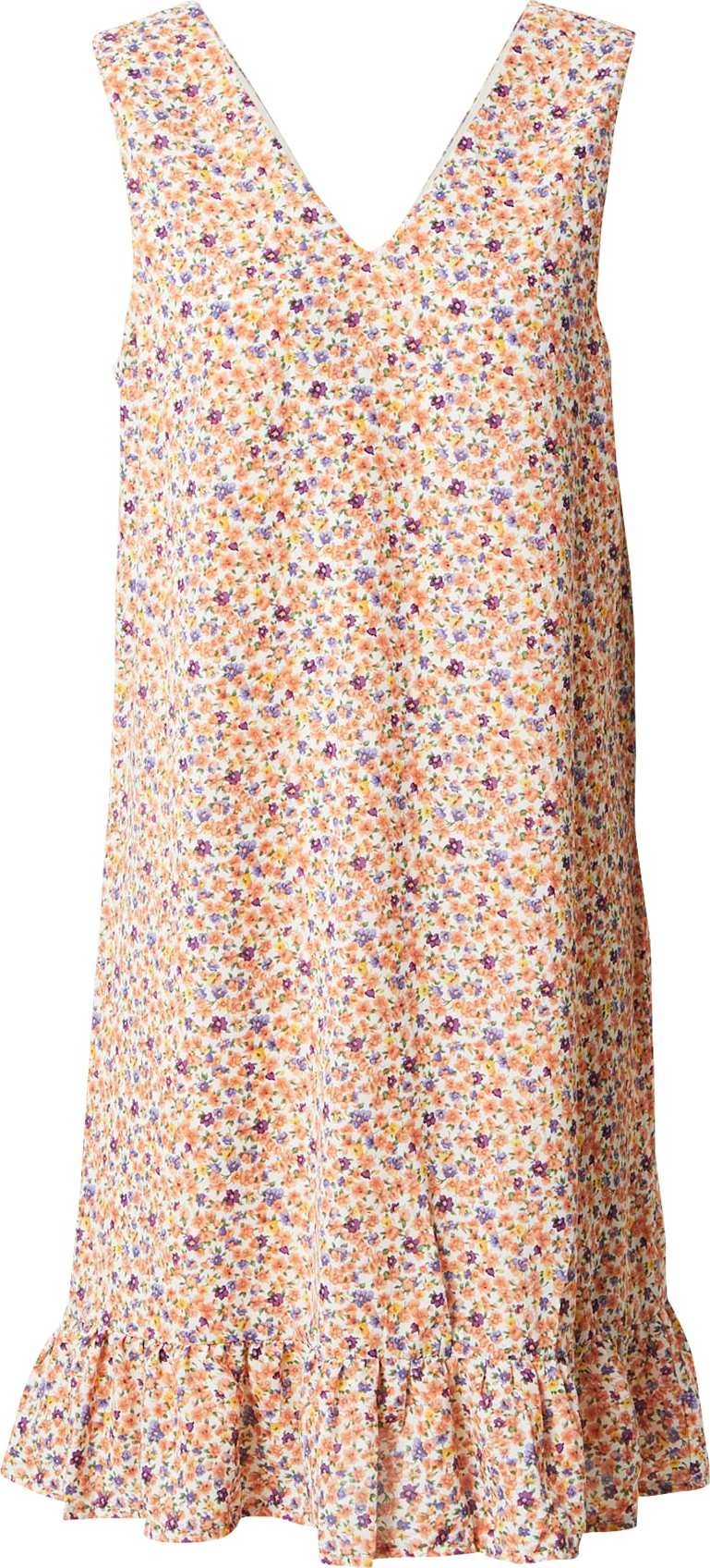 SISTERS POINT Letní šaty 'NIXON' fialová / korálová / bílá