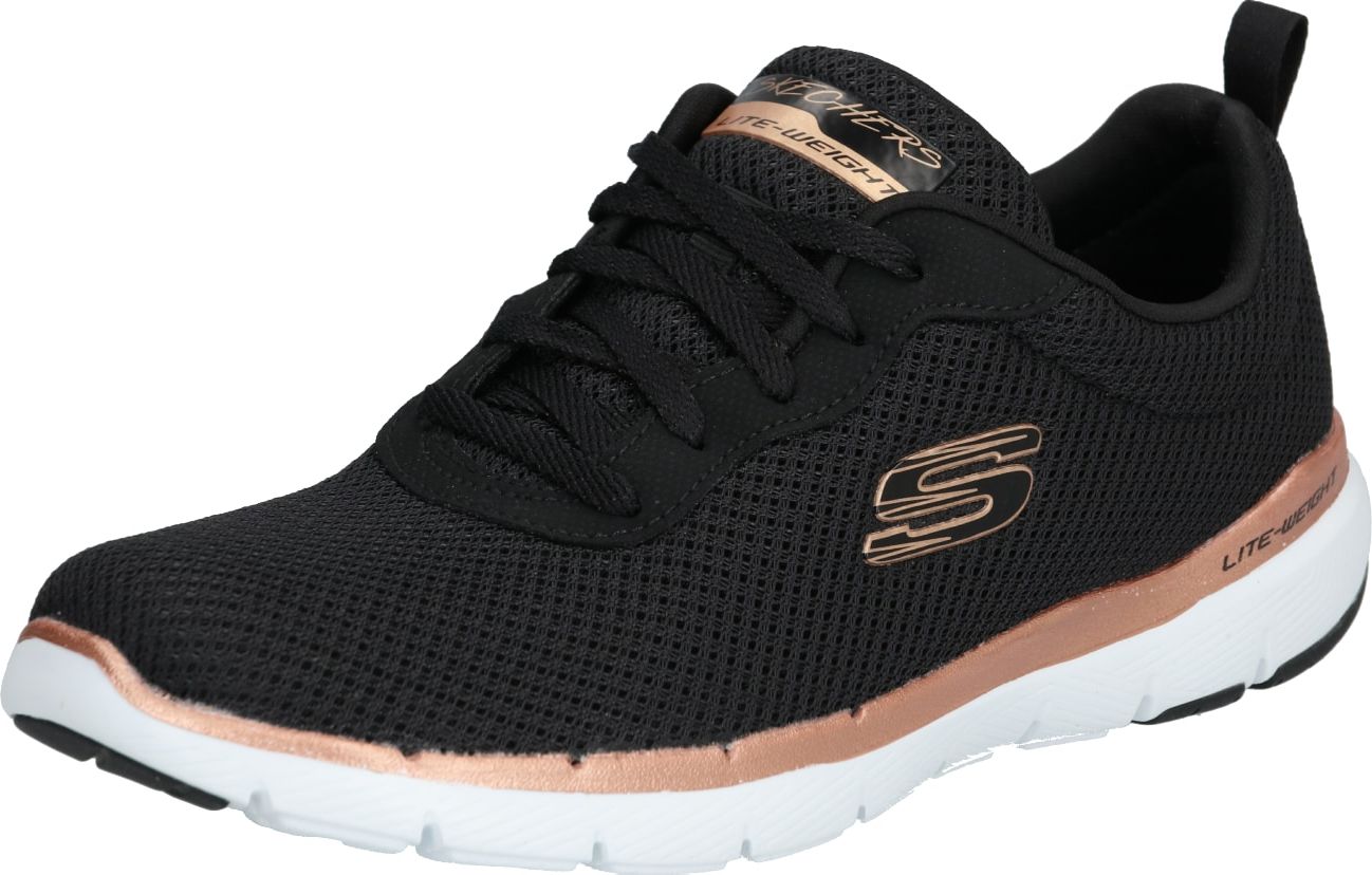 SKECHERS Tenisky bronzová / černá