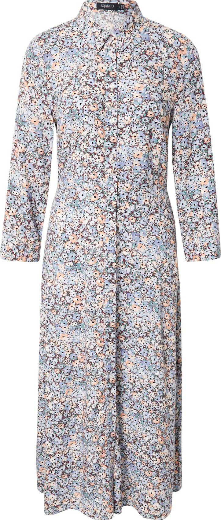 SOAKED IN LUXURY Košilové šaty 'Violetta' mátová / lenvandulová / červenofialová / černá