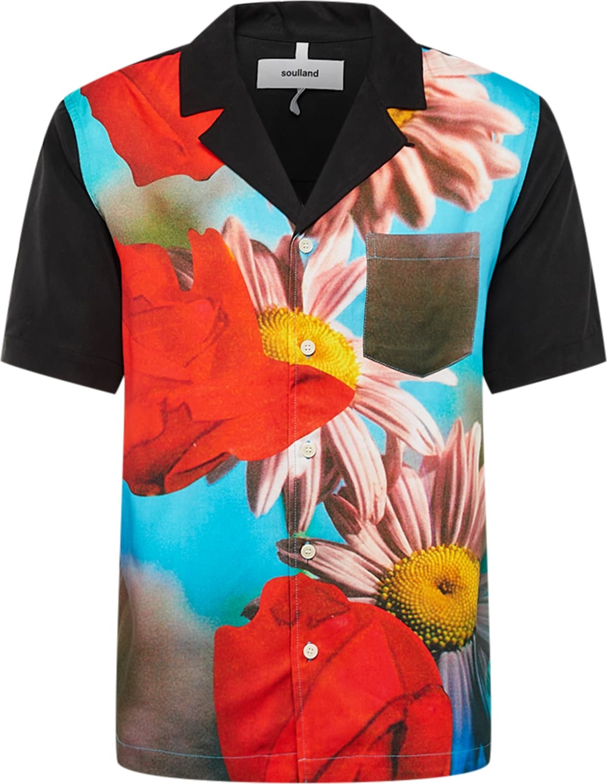 Soulland Košile 'Orson' modrá / šedá / červená / černá