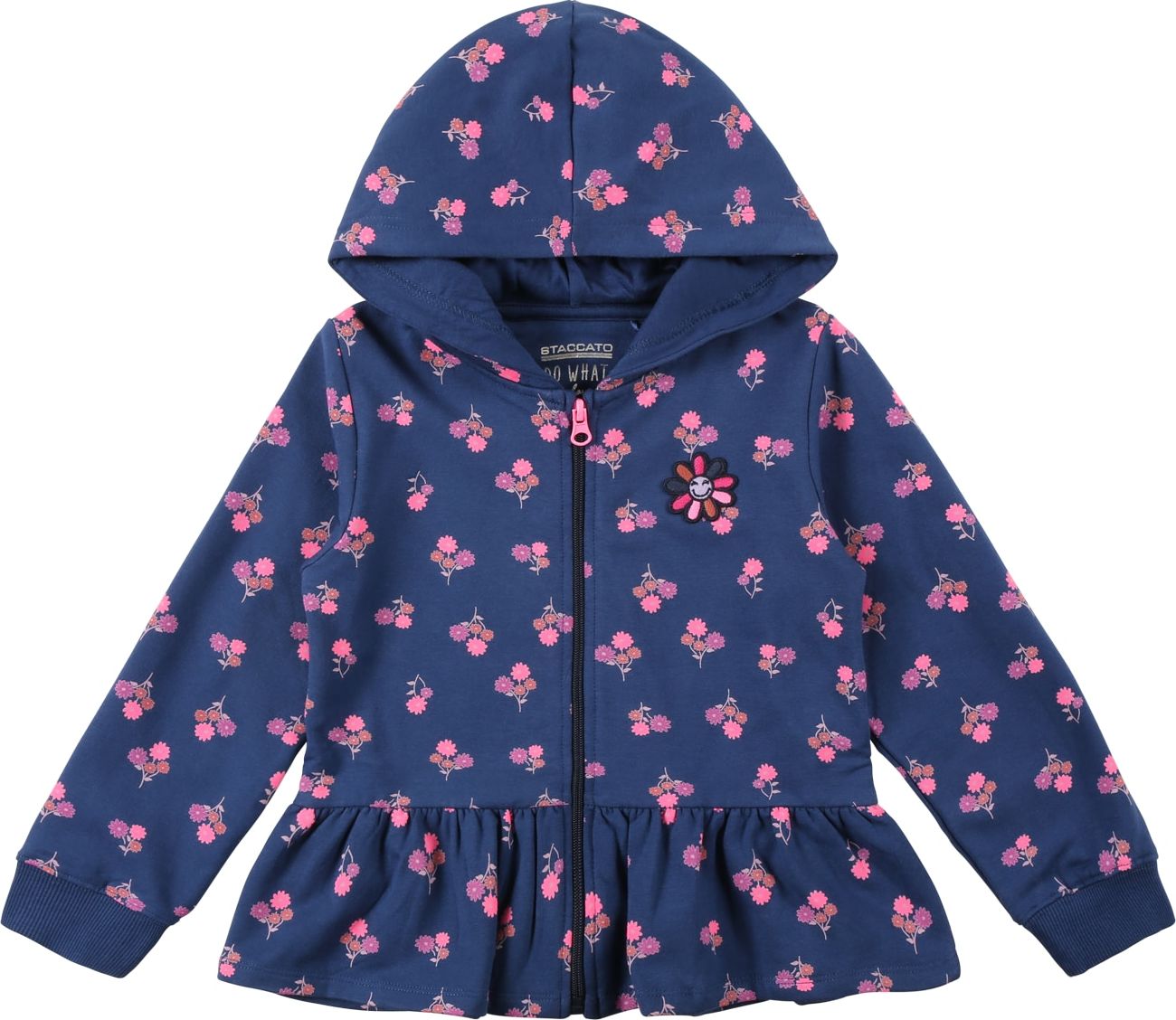 STACCATO Mikina námořnická modř / pink / růže