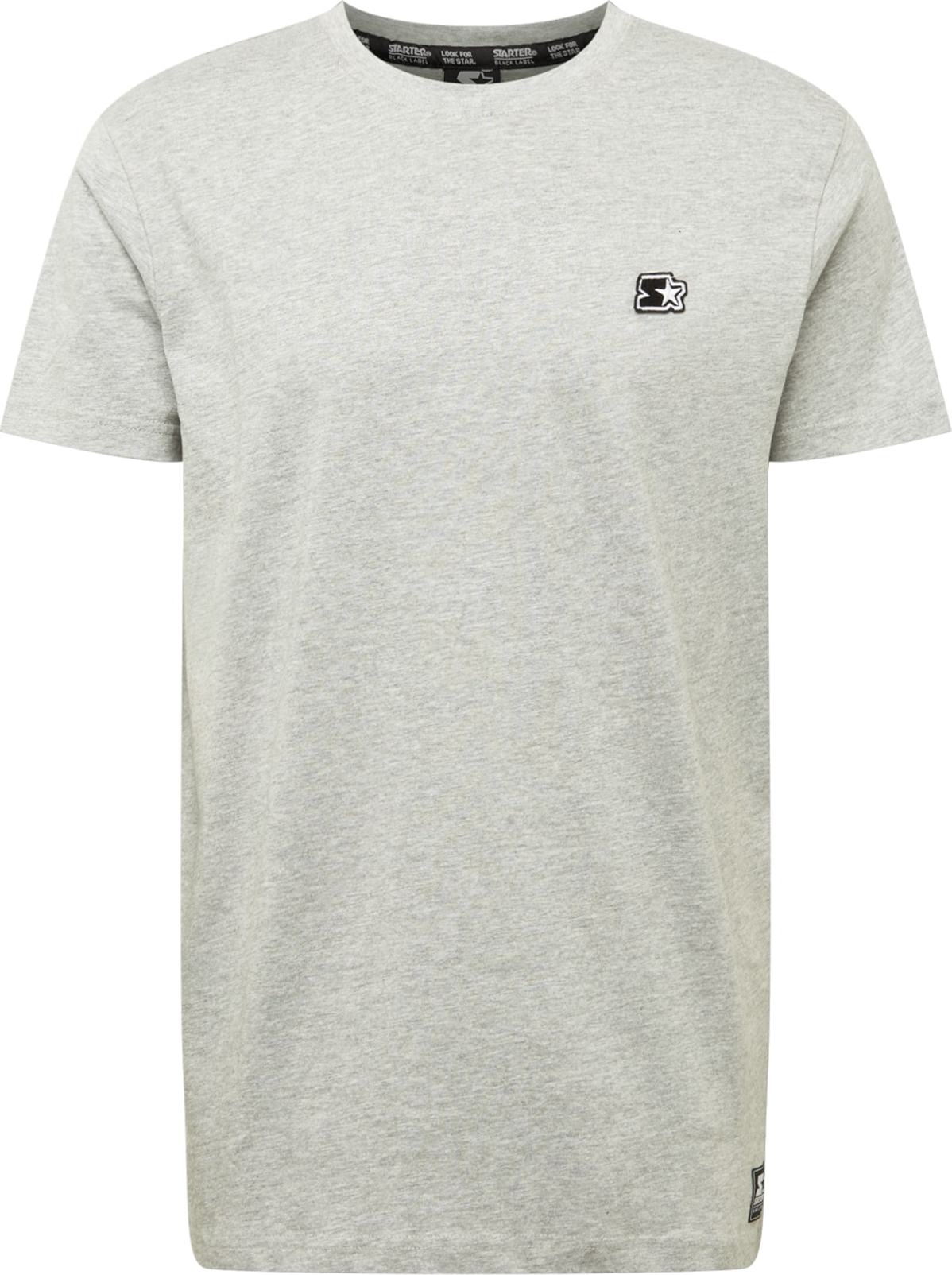 Starter Black Label Tričko šedý melír / černá / bílá