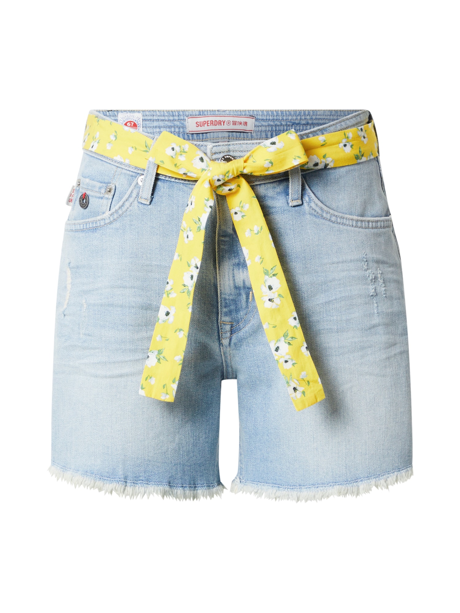 Superdry Džíny světlemodrá / žlutá / zelená / bílá