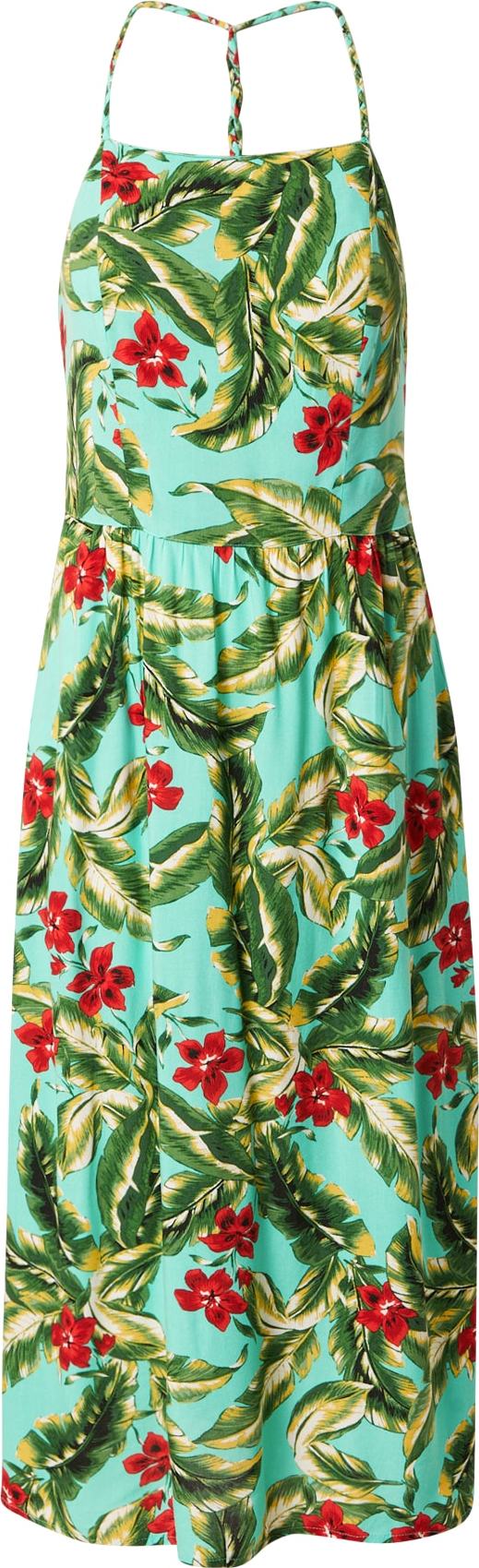 Superdry Letní šaty mátová / tmavě zelená / červená / offwhite