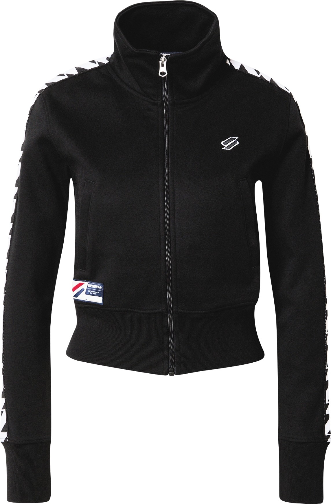 Superdry Mikina 'CODE S' černá / bílá