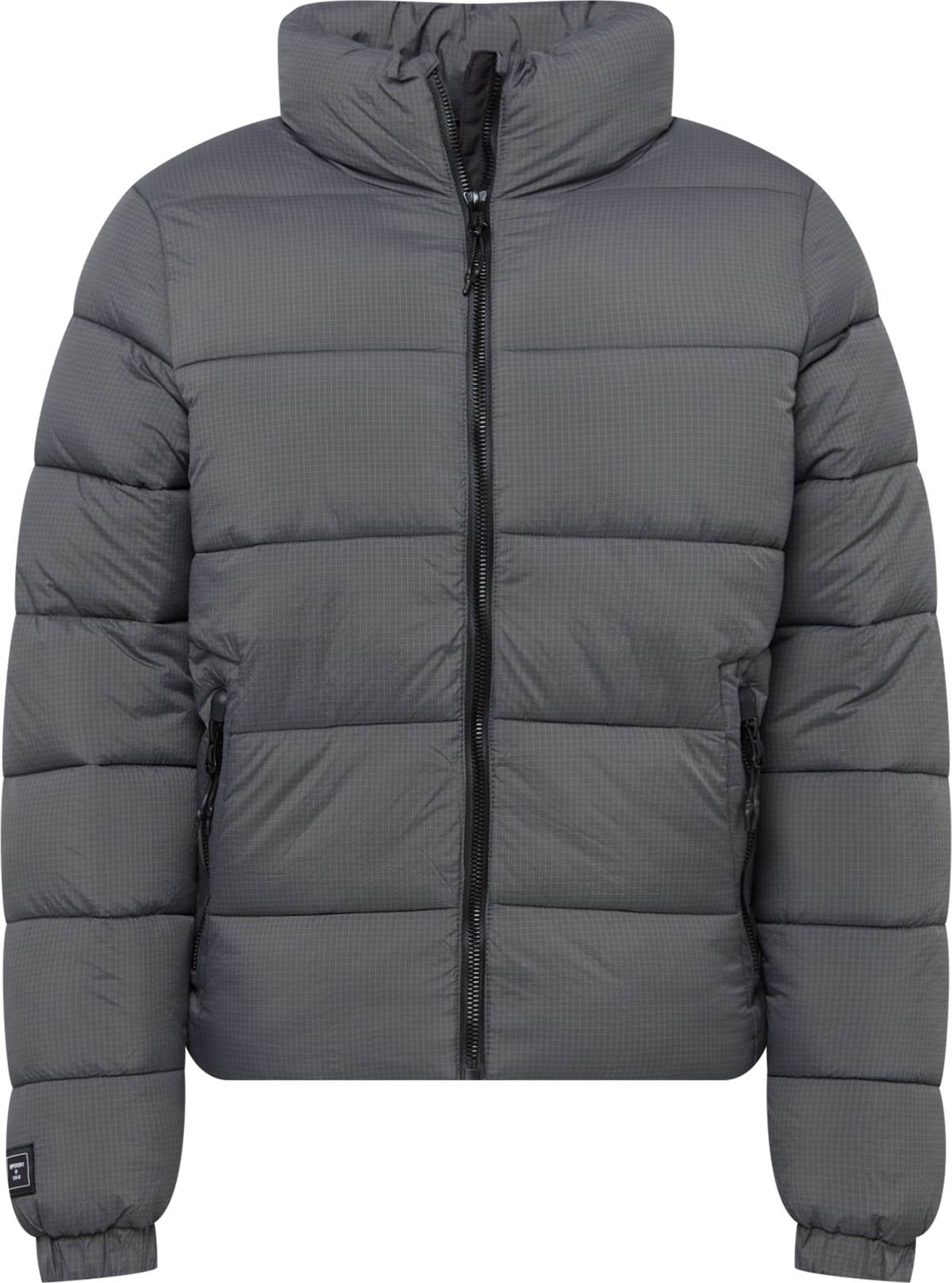 Superdry Přechodná bunda šedá / světle šedá