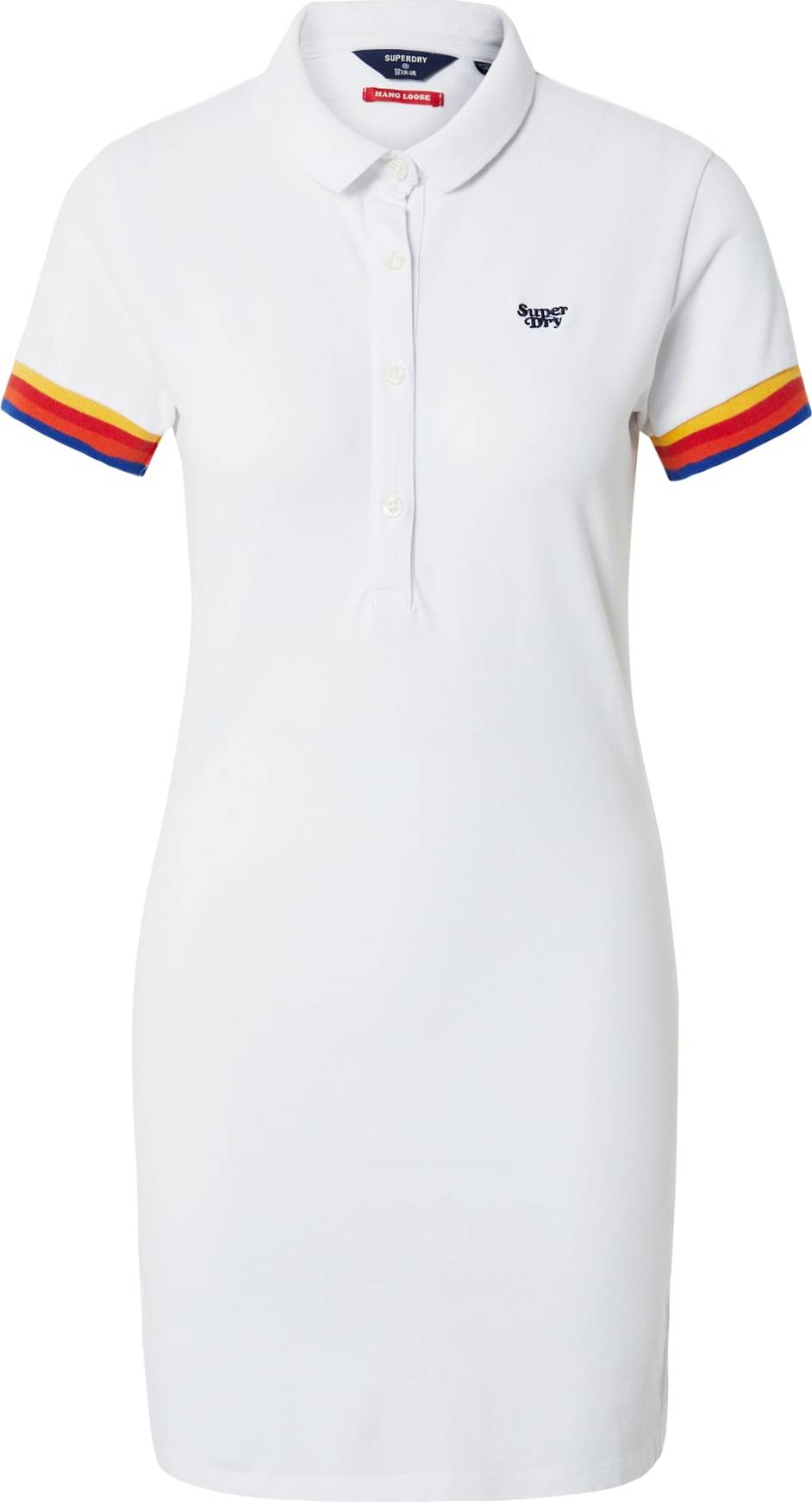 Superdry Šaty tmavě modrá / šafrán / červená / bílá