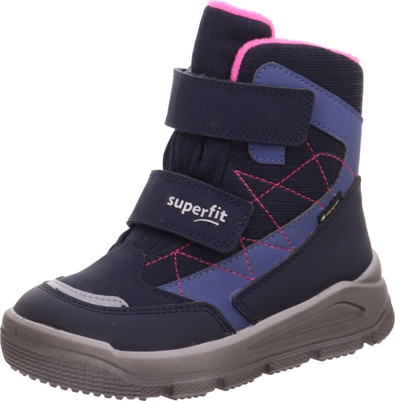 SUPERFIT Kozačky 'MARS' indigo / fialová / pink