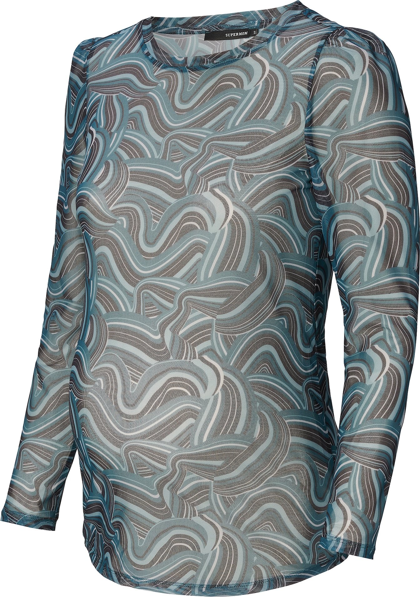 Supermom Tričko 'Devine' zelená / černá / bílá