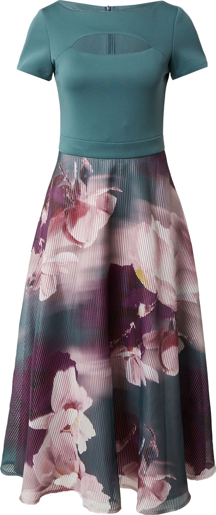 SWING Šaty žlutá / nefritová / bobule / růžová