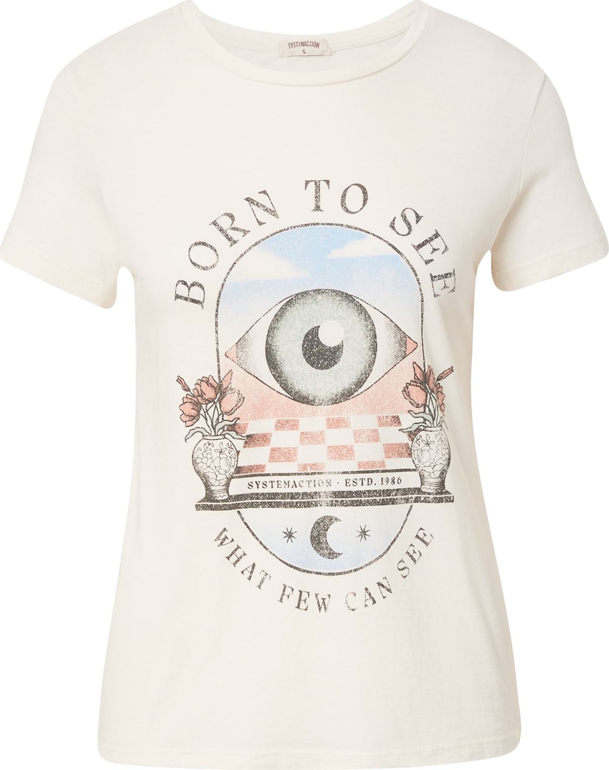 System Action Tričko béžová / světlemodrá / světle červená / černá