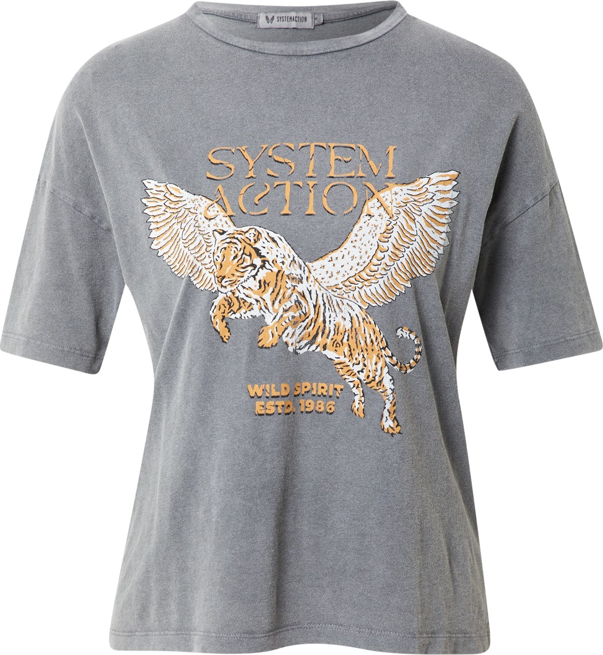 System Action Tričko 'Como' světle hnědá / tmavě šedá / bílá