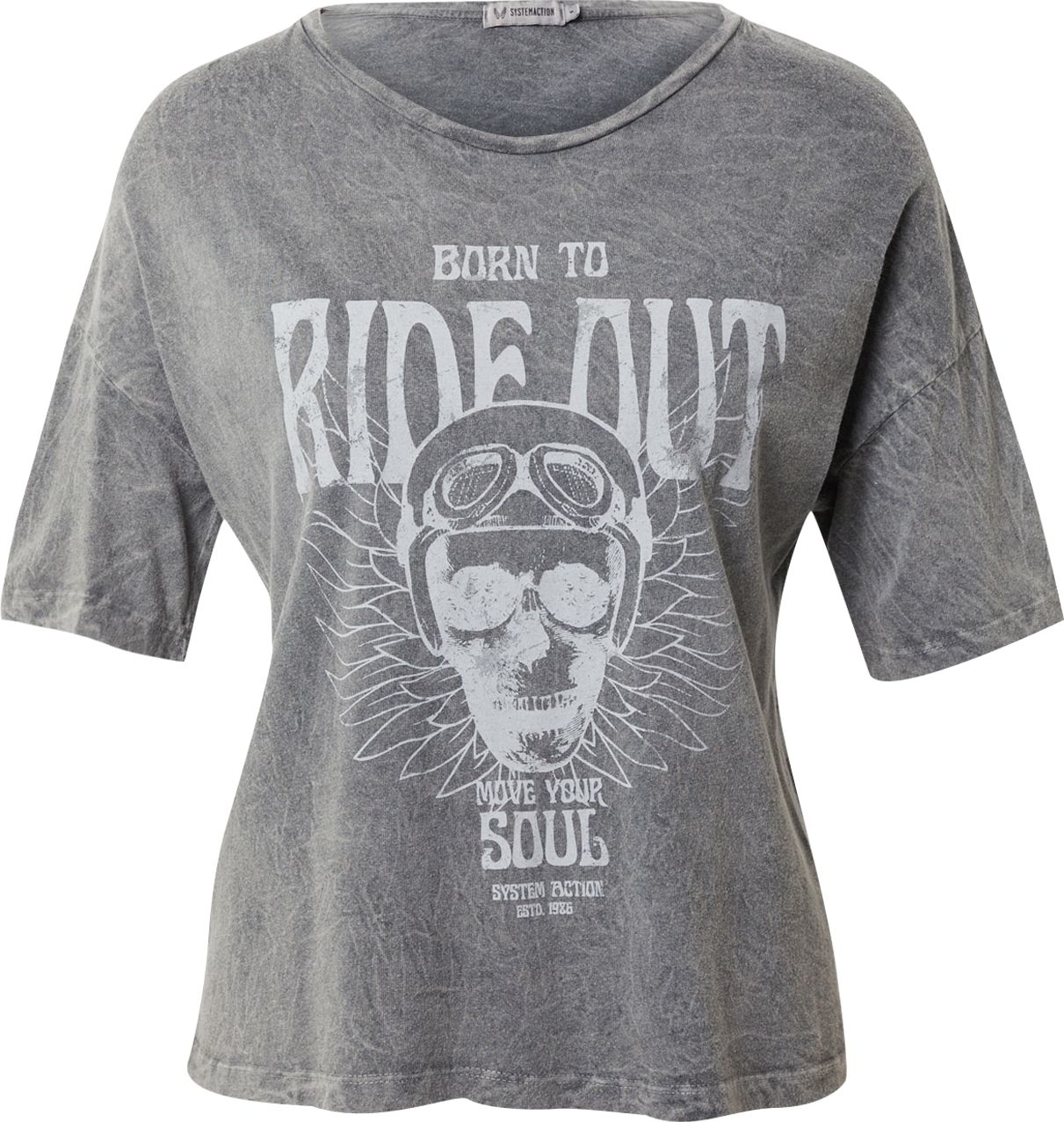 System Action Tričko 'Supreme' šedá / bílá