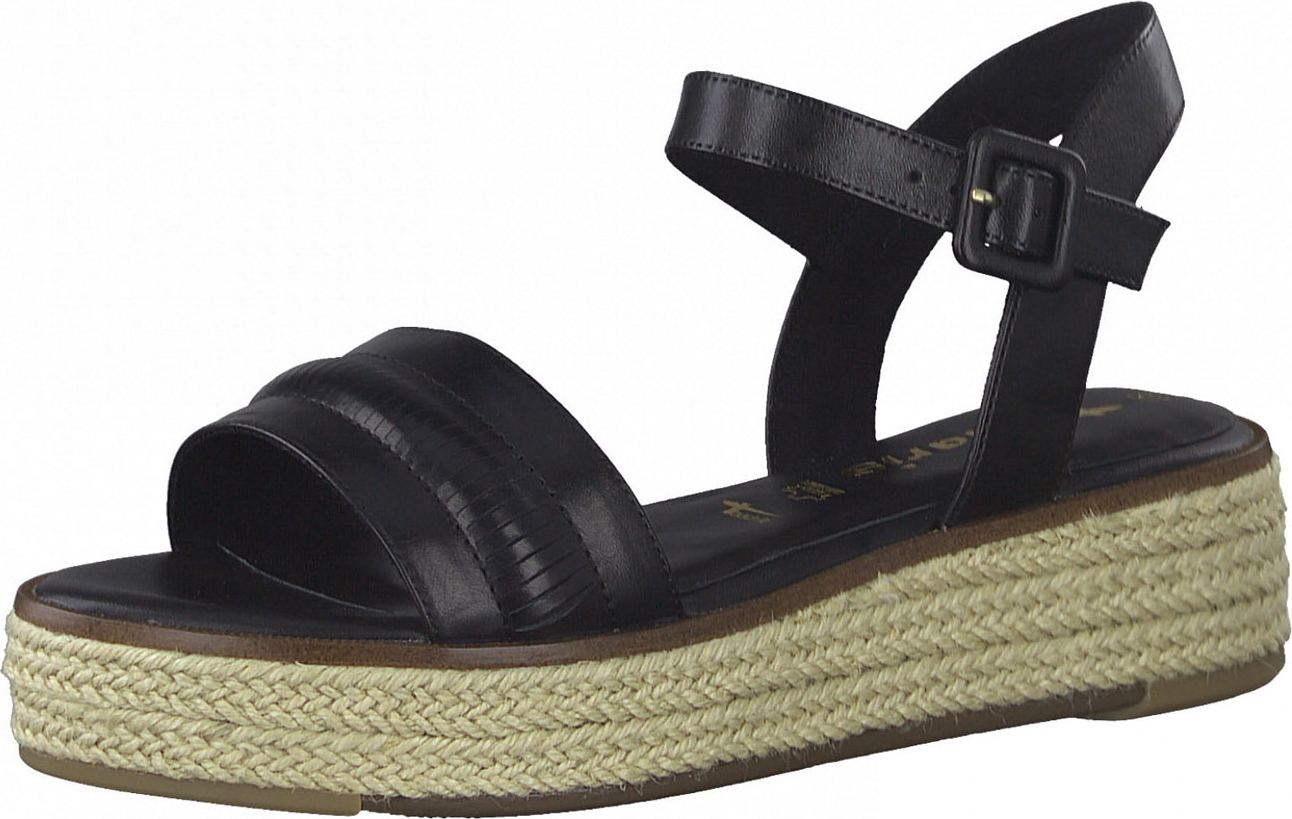 TAMARIS Sandály béžová / černá