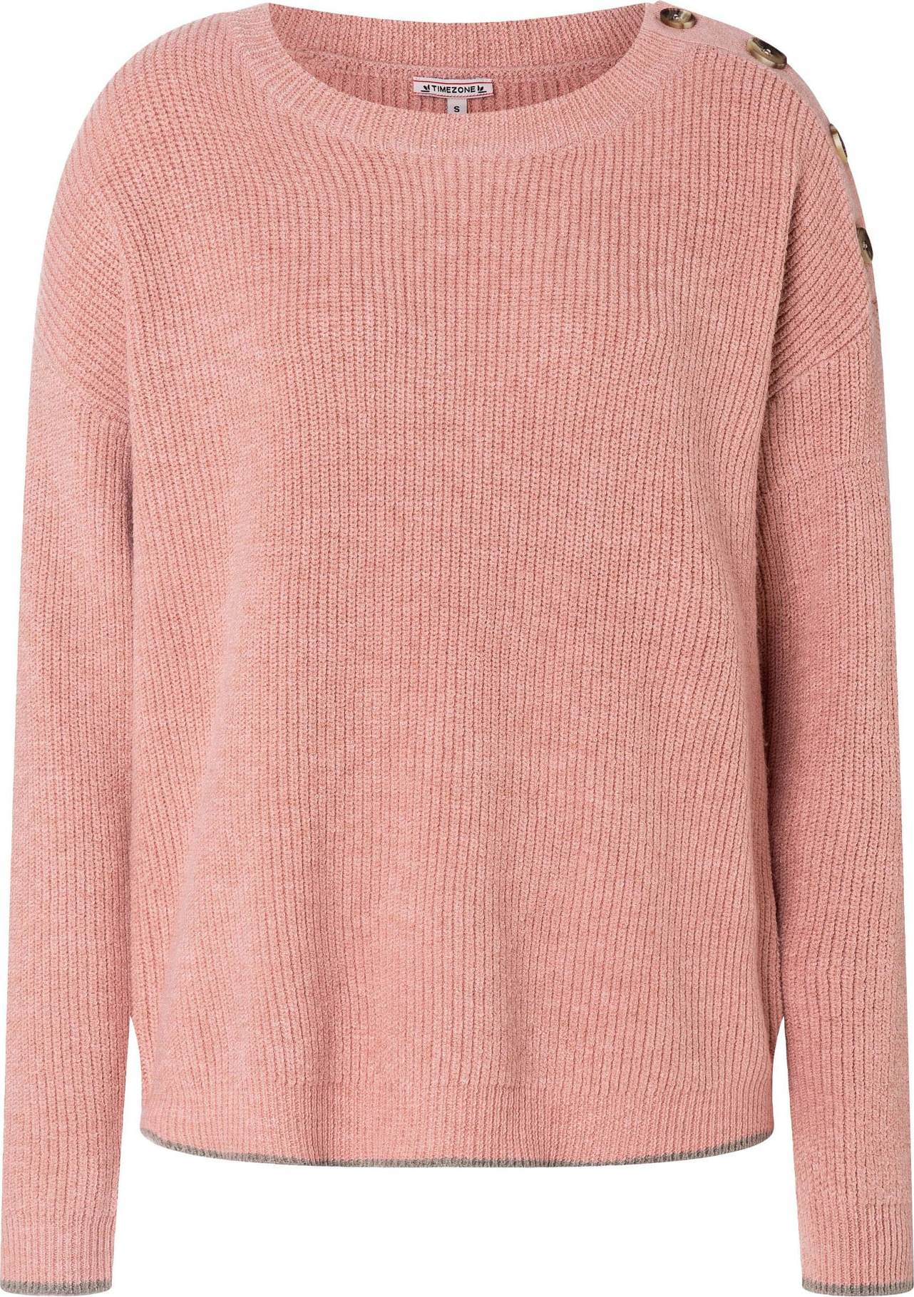 TIMEZONE Svetr 'Easy' šedá / růžová