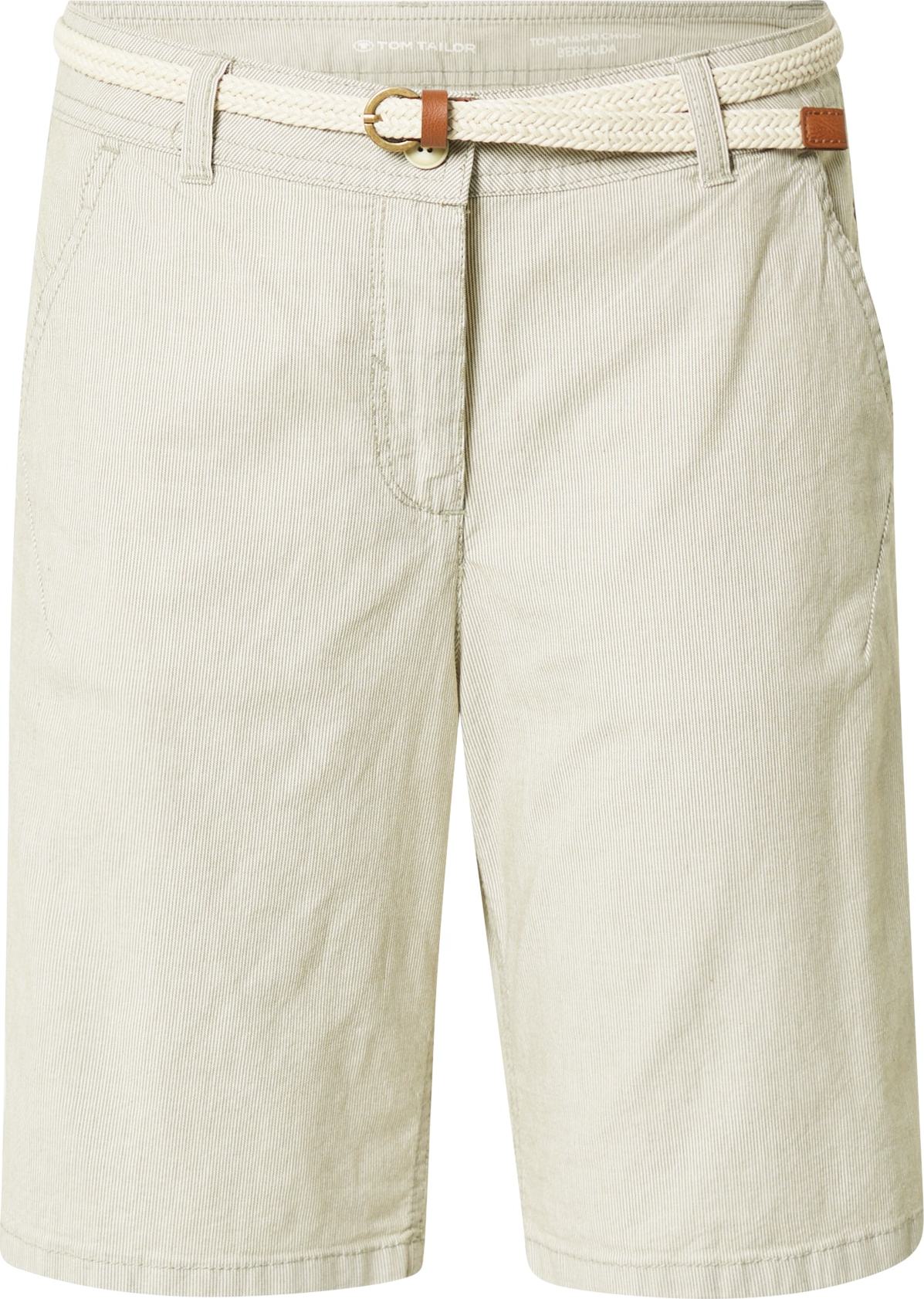 TOM TAILOR Chino kalhoty pastelově zelená