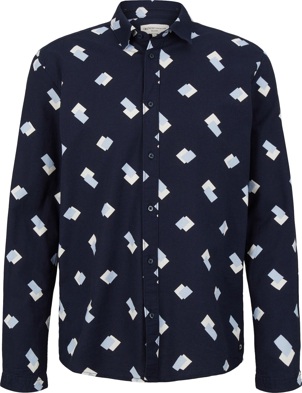 TOM TAILOR DENIM Košile krémová / modrá