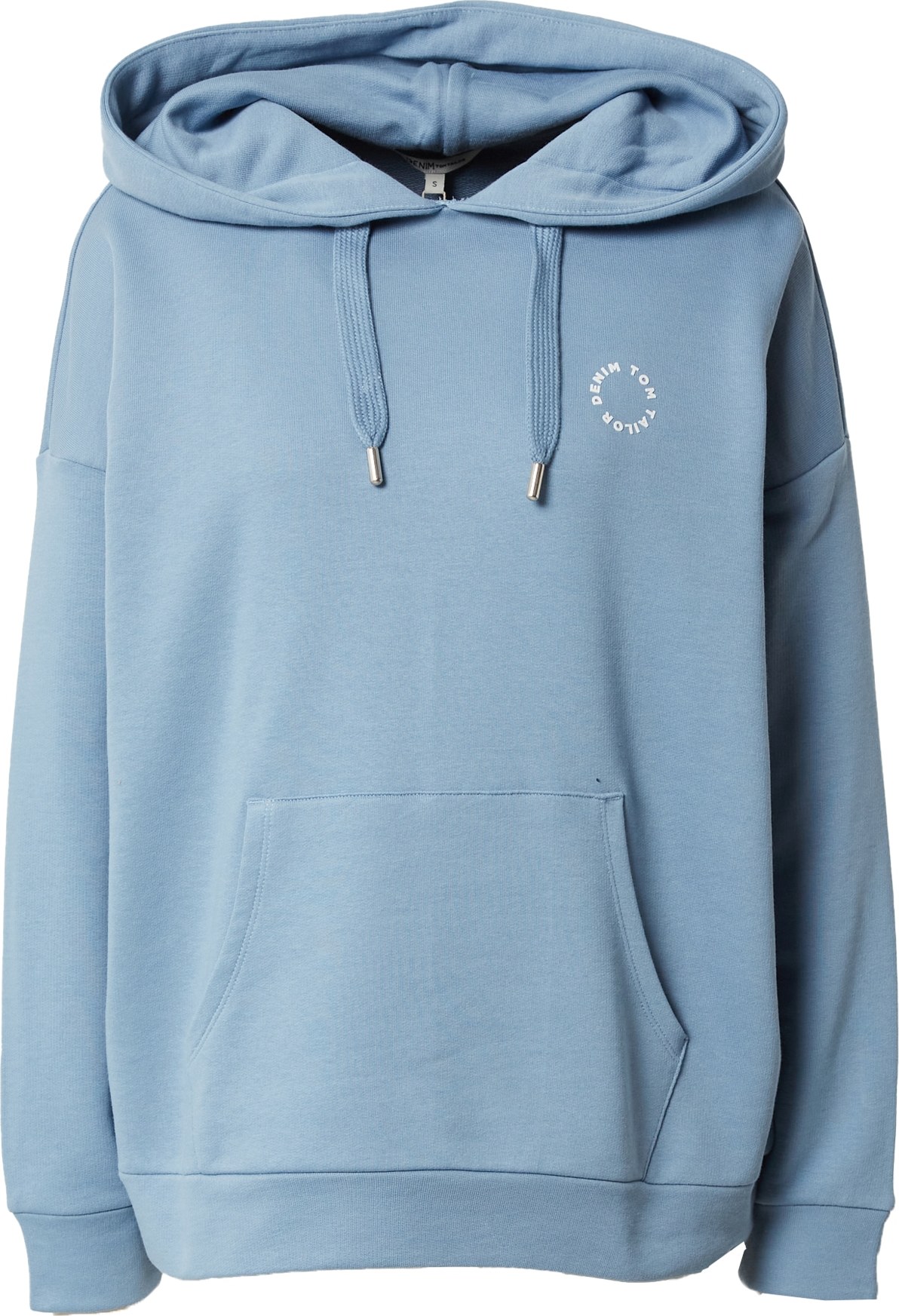 TOM TAILOR DENIM Mikina kouřově modrá / bílá