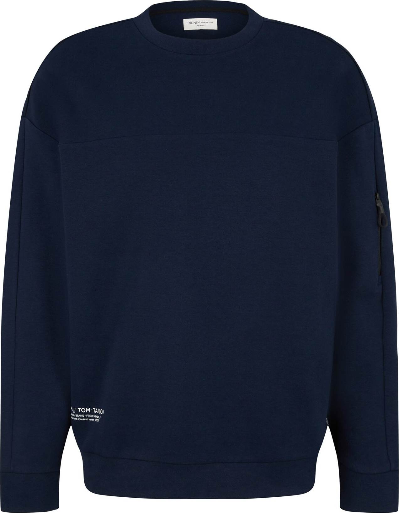 TOM TAILOR DENIM Mikina noční modrá