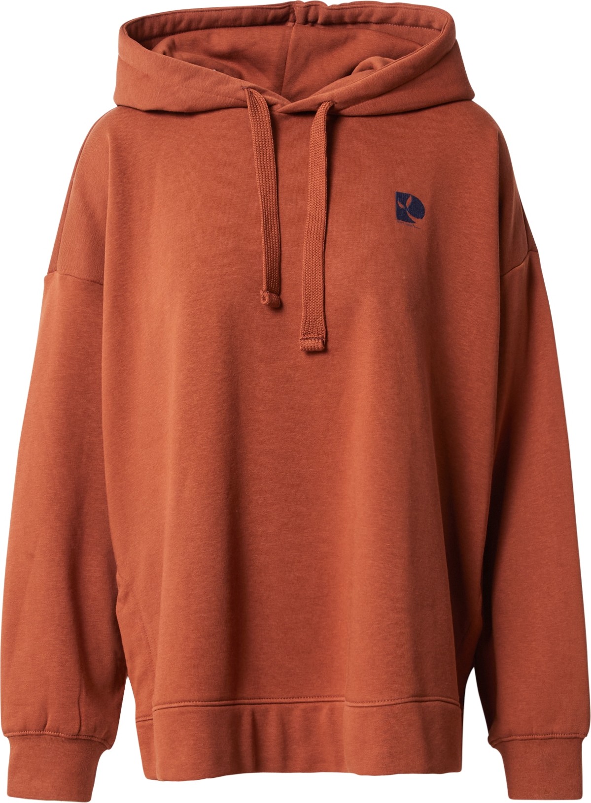 TOM TAILOR DENIM Mikina tmavě modrá / rezavě hnědá