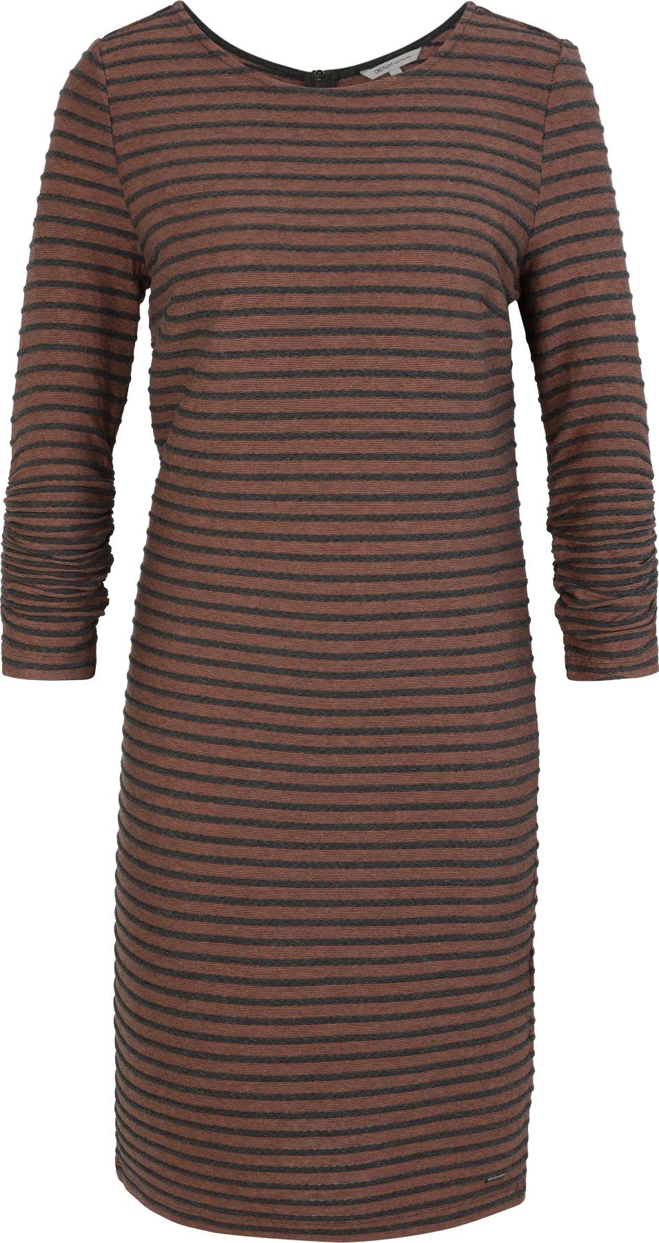 TOM TAILOR DENIM Šaty hnědá / černá