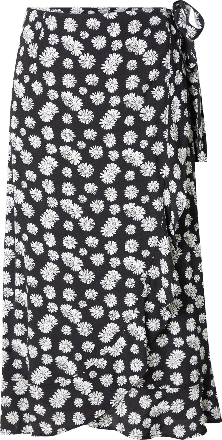 TOM TAILOR DENIM Sukně světle žlutá / černá / bílá