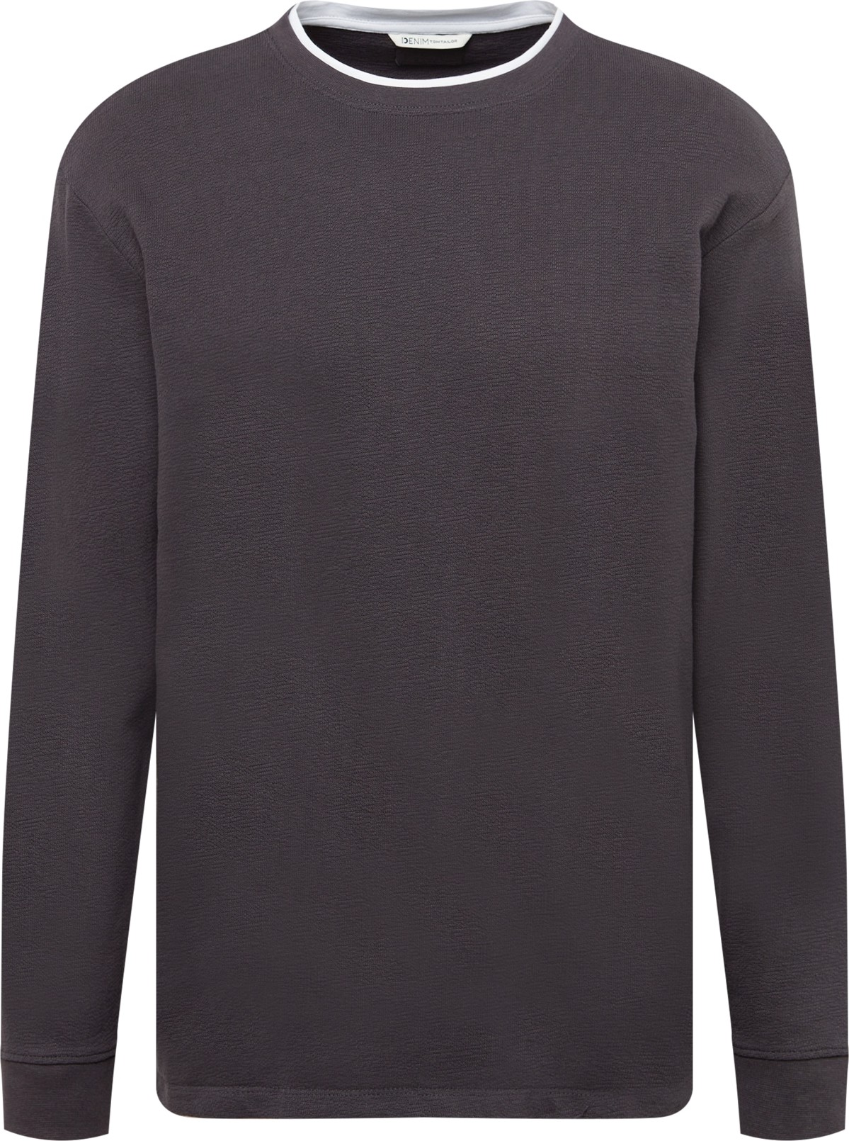 TOM TAILOR DENIM Tričko antracitová / bílá