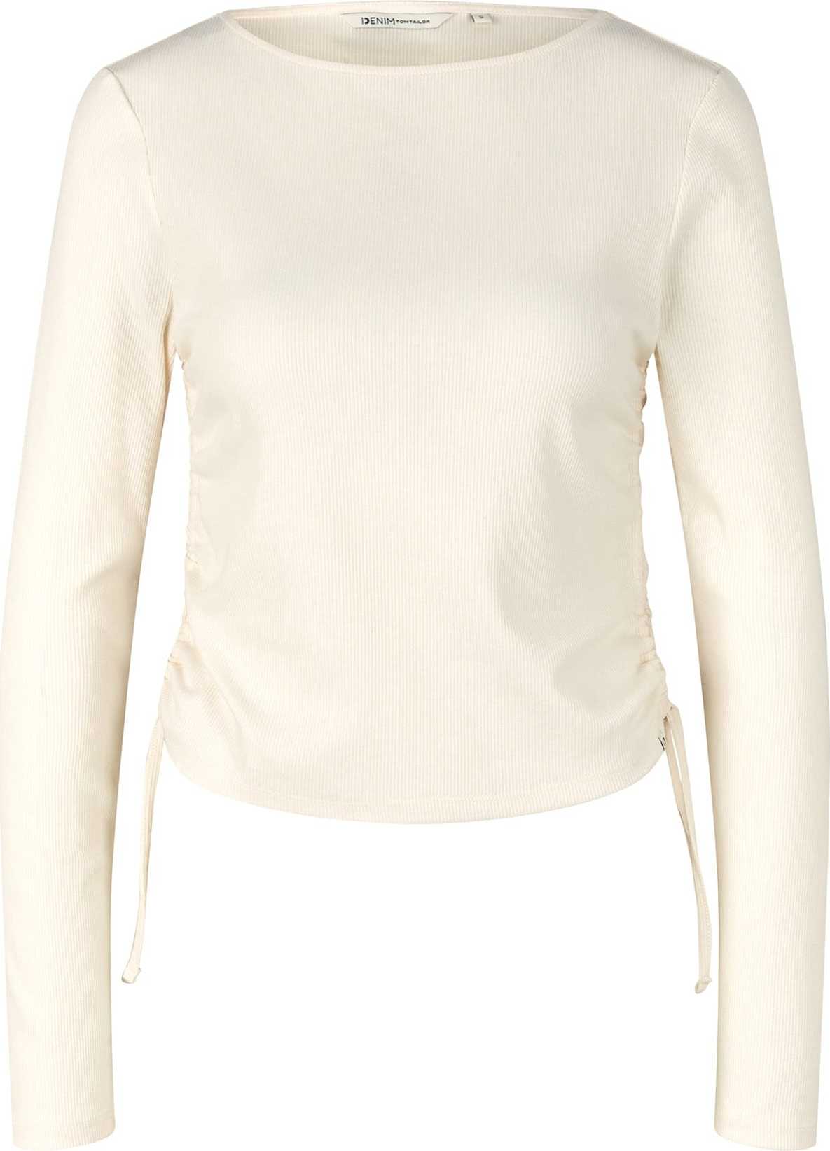 TOM TAILOR DENIM Tričko barva bílé vlny