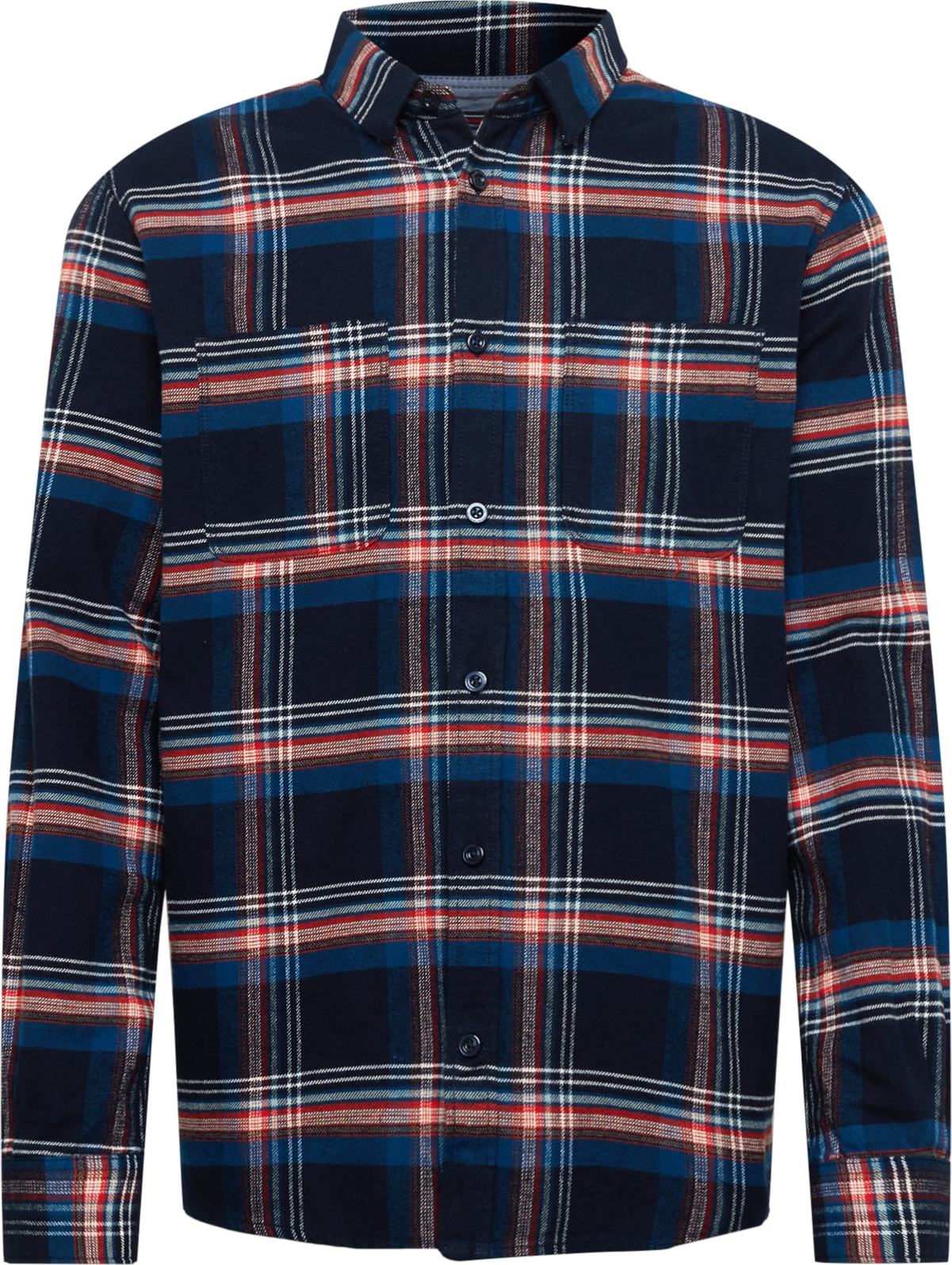 TOM TAILOR Košile námořnická modř / oranžově červená / bílá