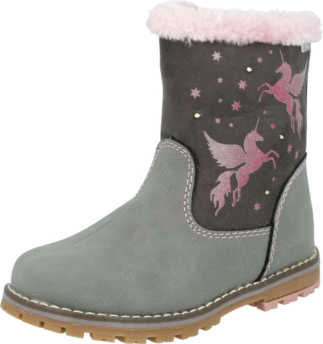 TOM TAILOR Kozačky šedá / tmavě šedá / pink