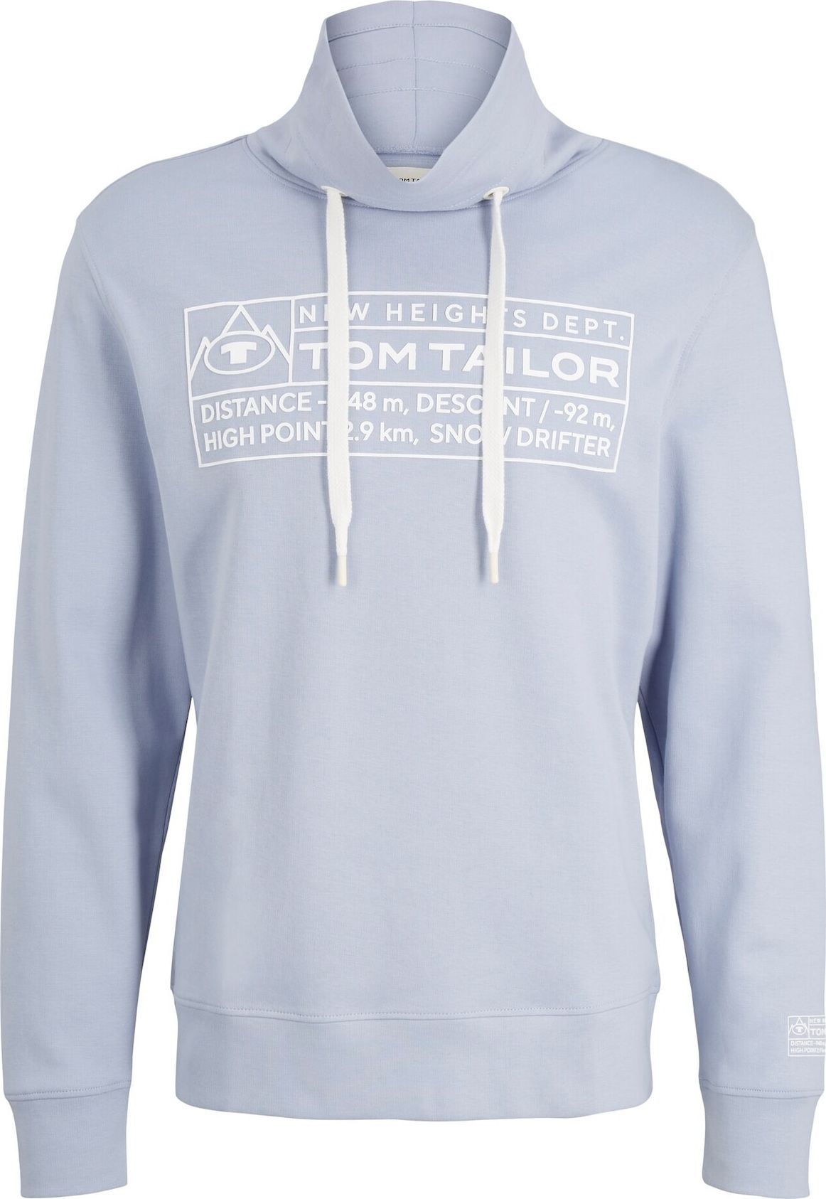 TOM TAILOR Mikina pastelová modrá / bílá